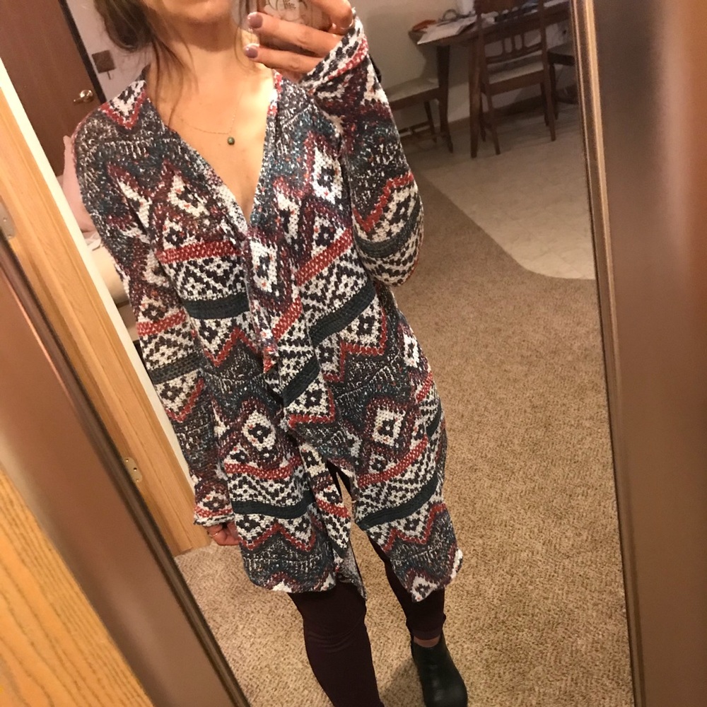 Aztec print sweater